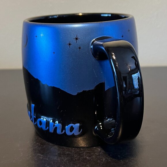 Americaware MONTANA NIGHT SKY Souvenir Oversized Mug ~ Metallic Blue and Black - Picture 6 of 14